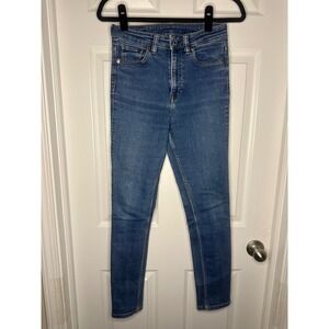 HM Womens Vintage High Waist Skinny Jeans Blue Medium Wash Denim Size 6 US